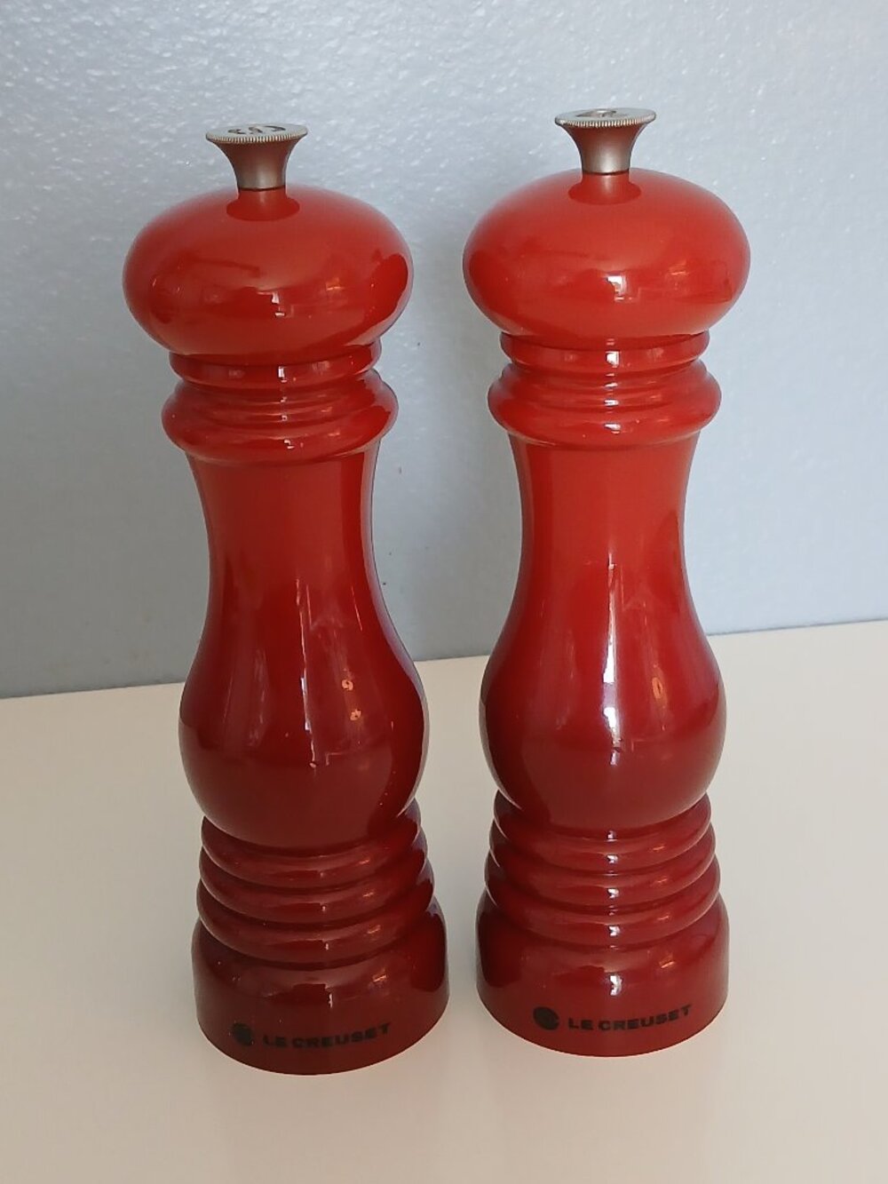 Le Creuset Red Salt and Pepper Grinders